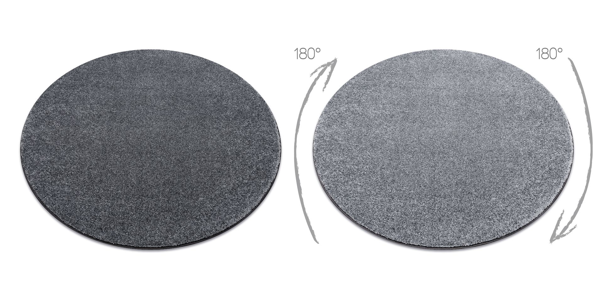 DYWAN koło SAN MIGUEL 97 gładki, jednolity, jednokolorowy szary koło 200 cm