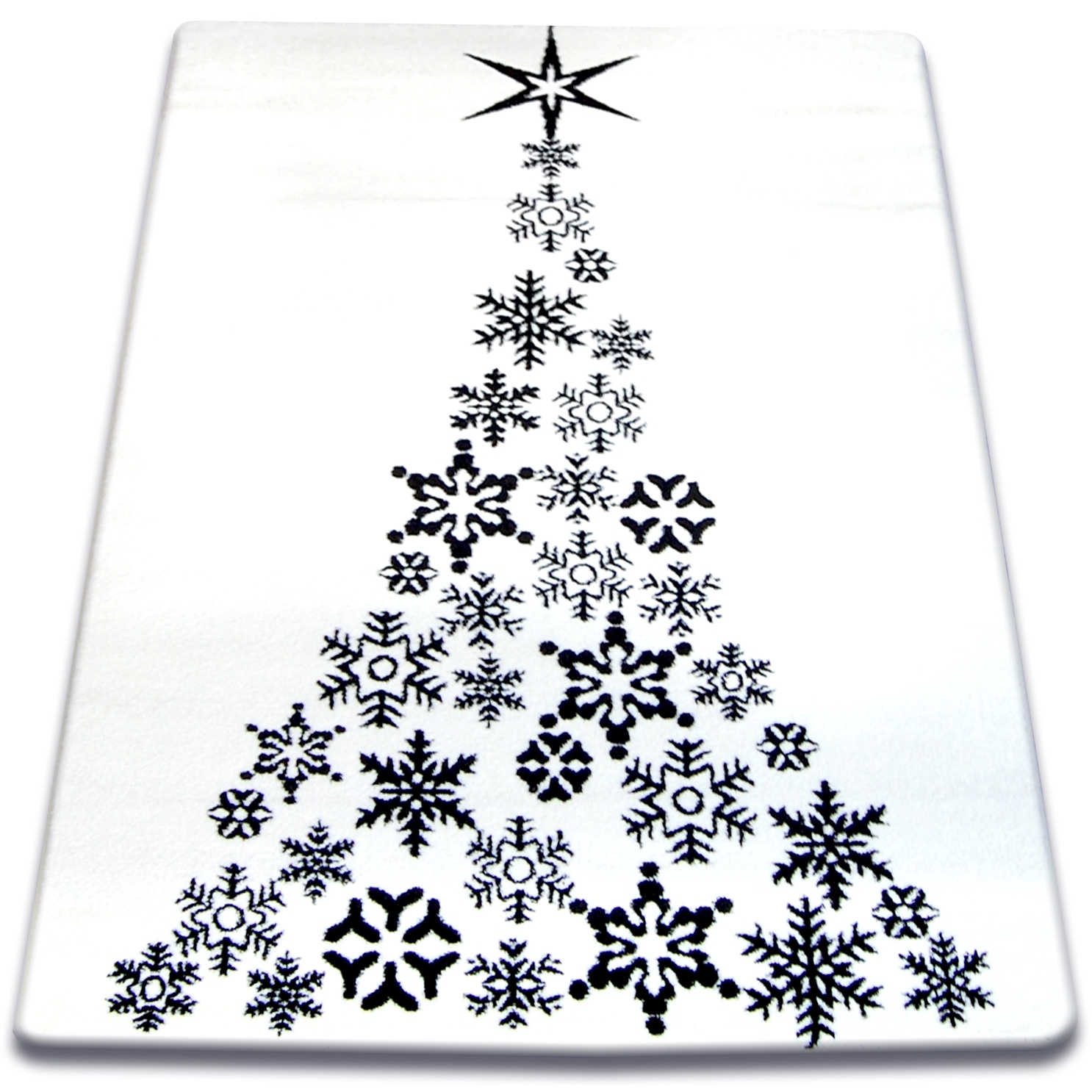 Dywan XMAS - F792 krem/czarny biały 133x190 cm