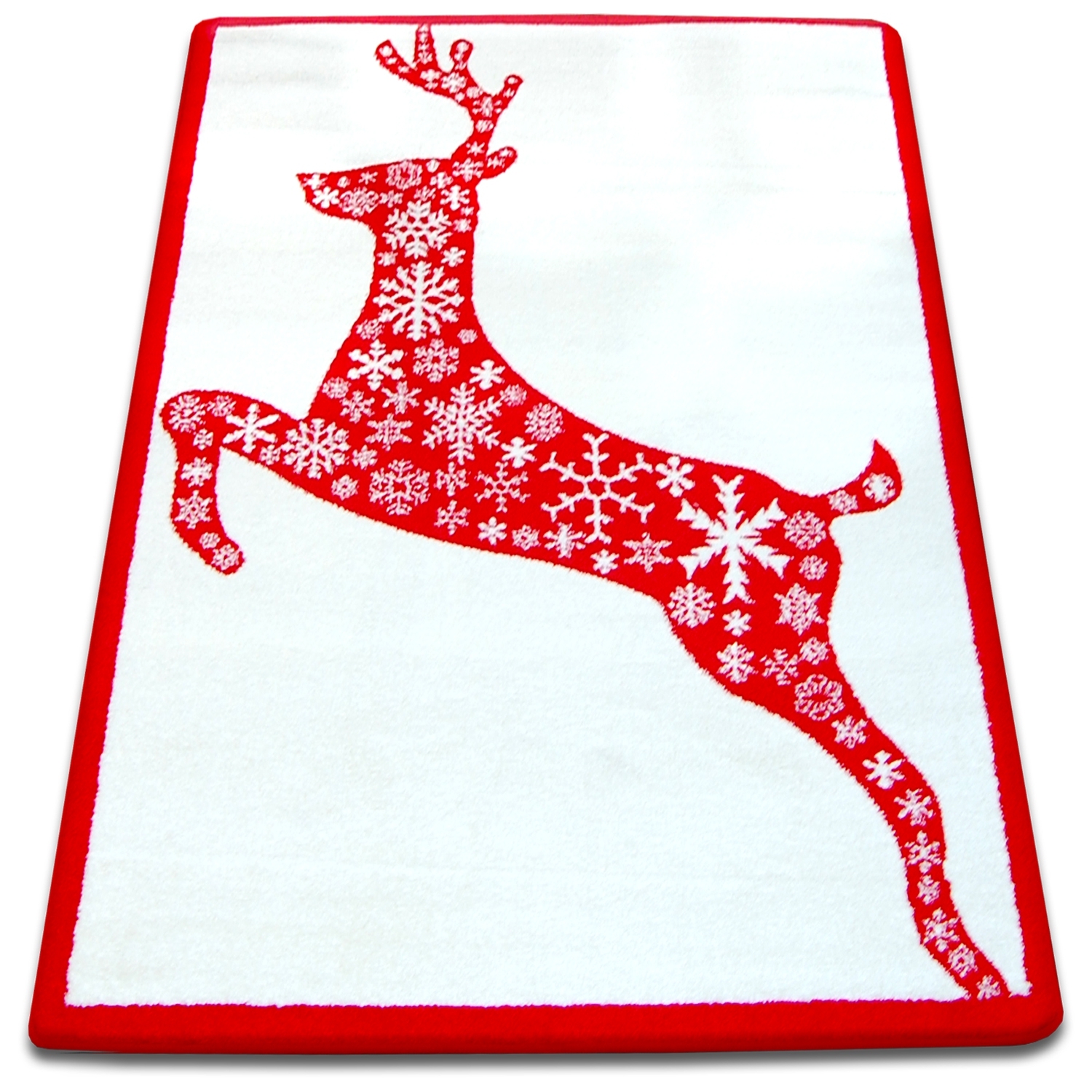 Dywan XMAS - F790 krem/czerwony biały 133x190 cm