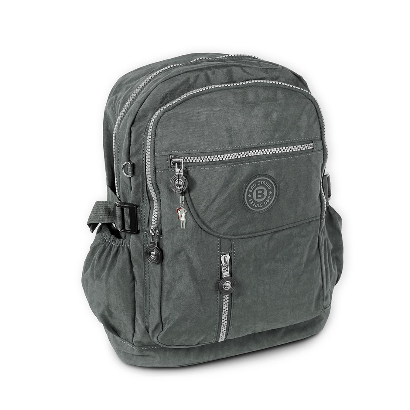 Torba Street nylonowy plecak damski męski młodzieżowy sportowy szary 30x18x38 D2OTJ604K