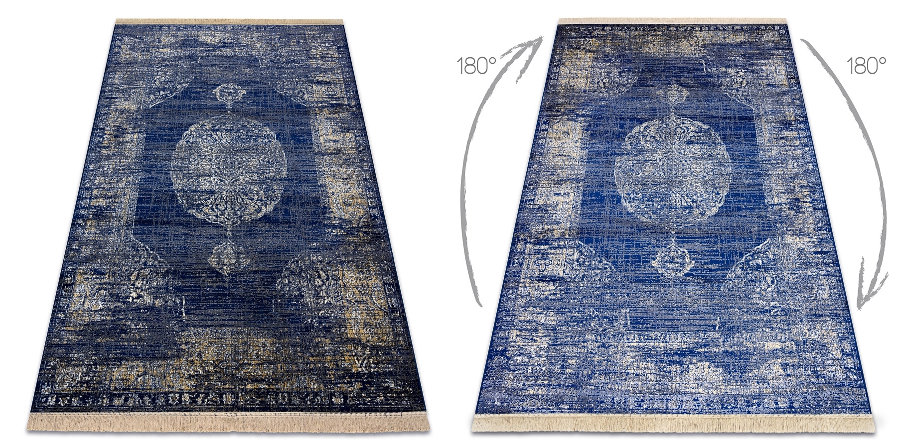 Dywan WINDSOR 22994 ORNAMENT granat niebieski 60x100 cm