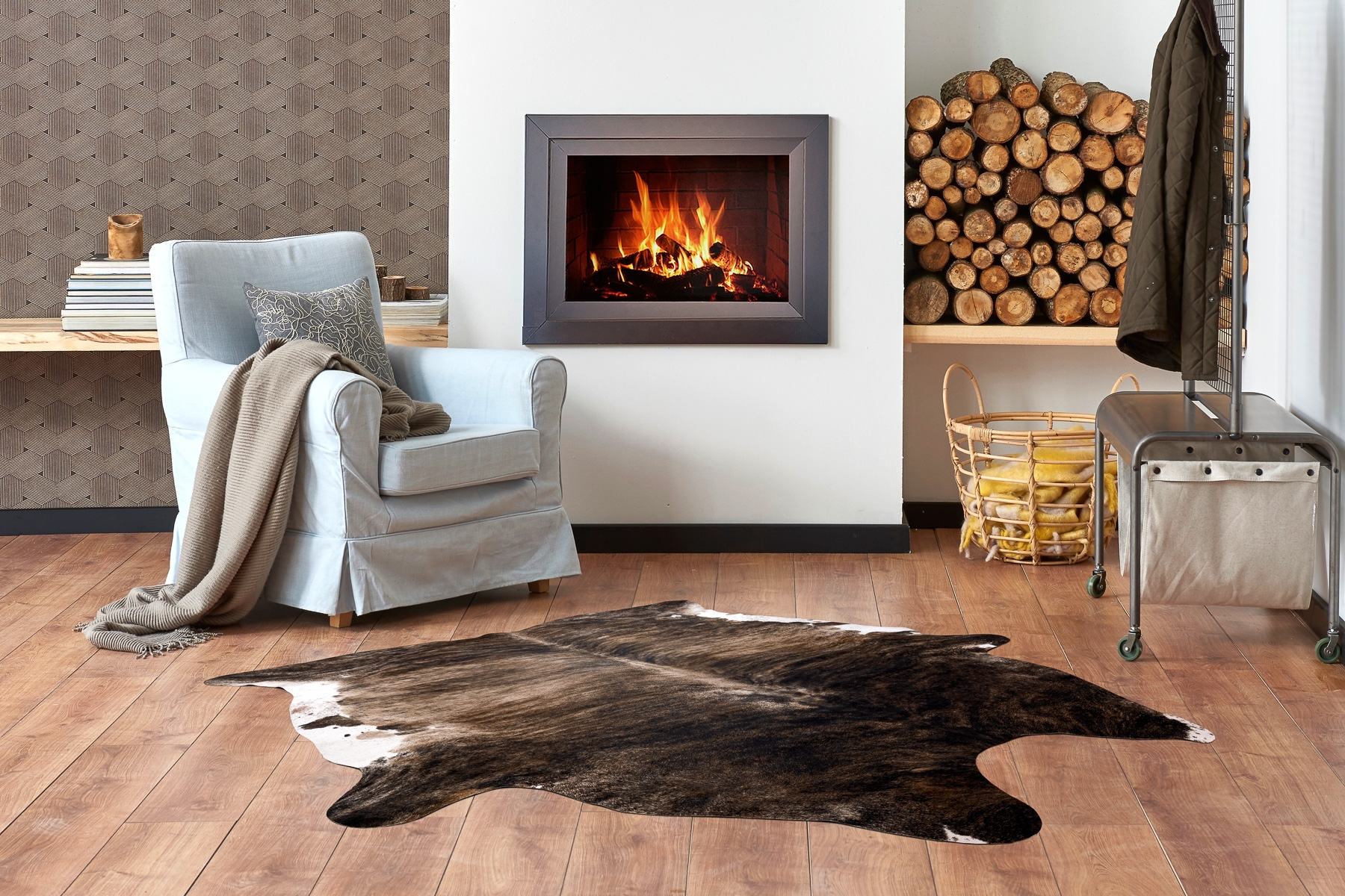 Dywan Sztuczna Skóra Bydlęca, Krowa G4740-1 Brązowa skórka brązowy 100x150 cm