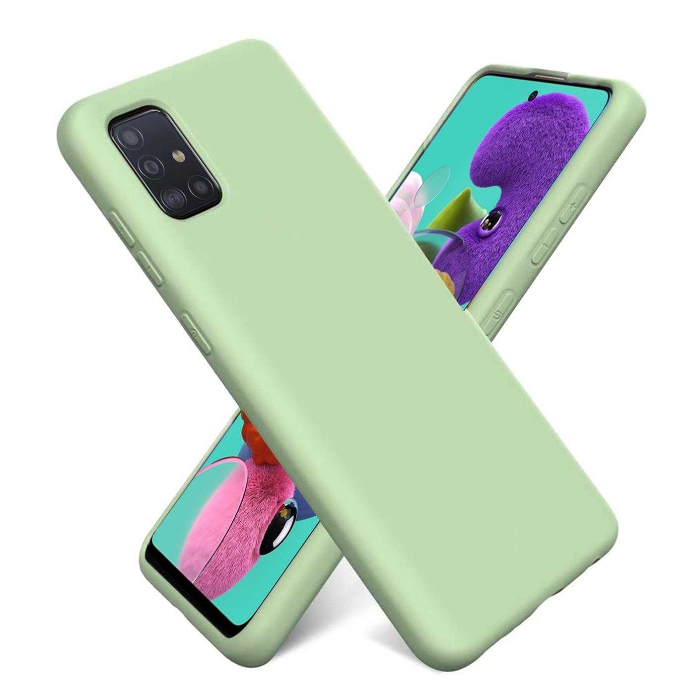 Etui na telefon komórkowy Samsung Galaxy A71 silikonowo-żelowe etui na telefon komórkowy, zielone