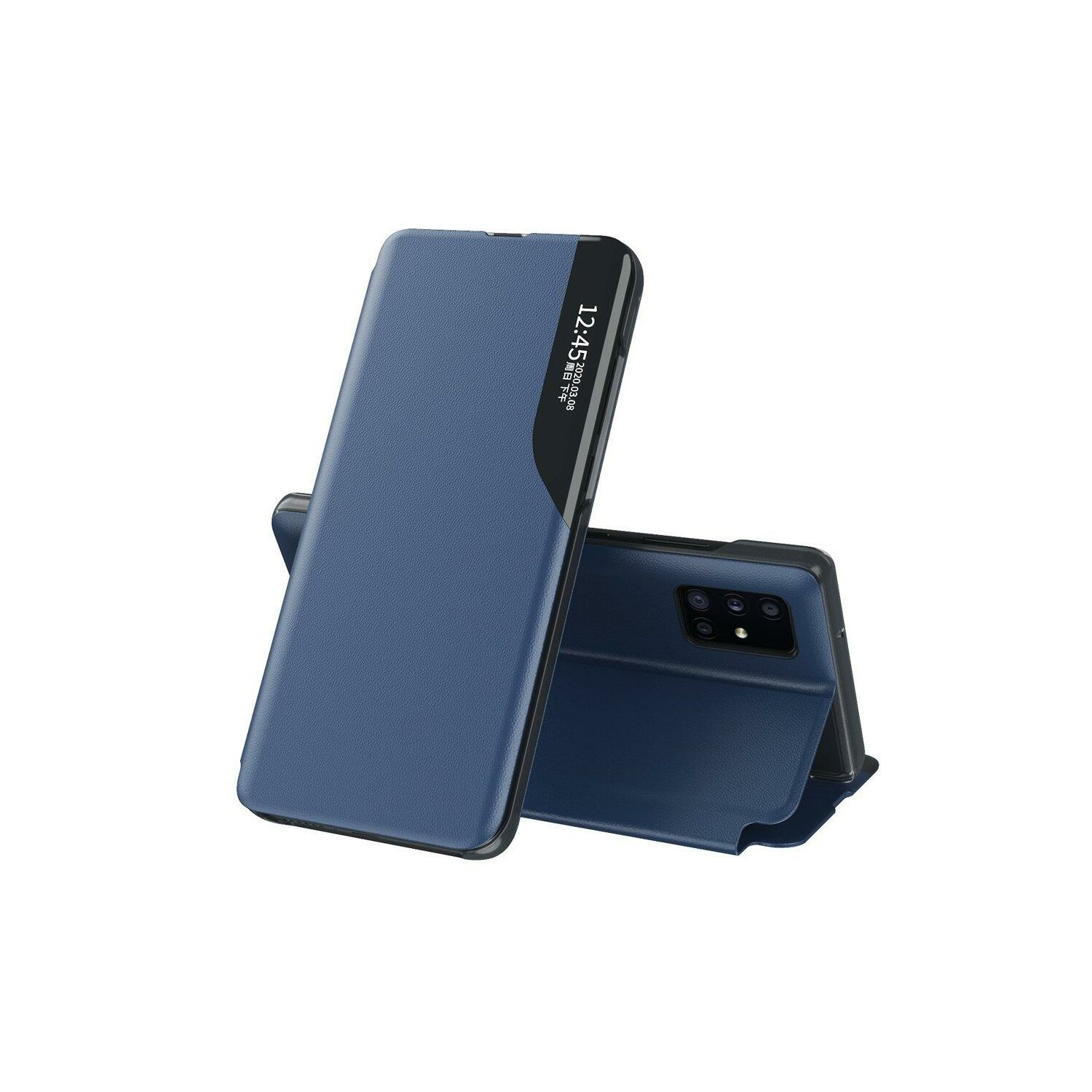 Etui Eco Leather View Case skórzane etui na telefon komórkowy z funkcją rozkładanej podstawki kompatybilne z Samsung Galaxy S20 (G980F) Blue