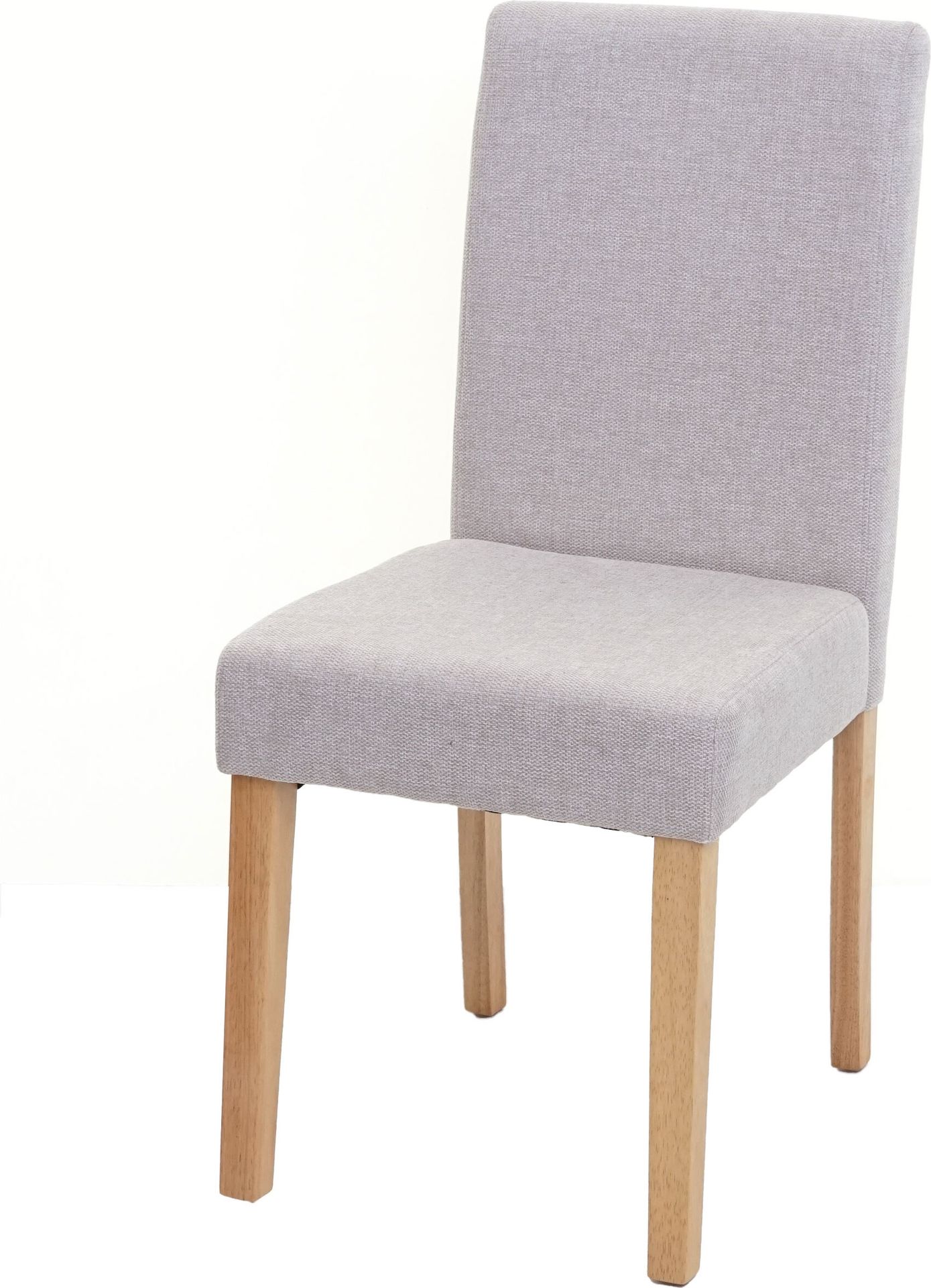 Krzesło do jadalni Littau, krzesło kuchenne, tkanina ~ kremowo-beżowy, jasne nogi