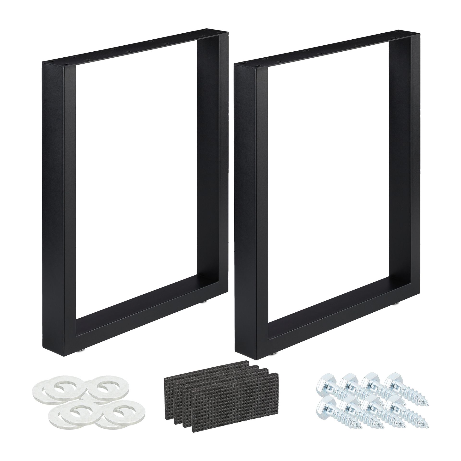 relaxdays zestaw 2 bieżników na stół czarny