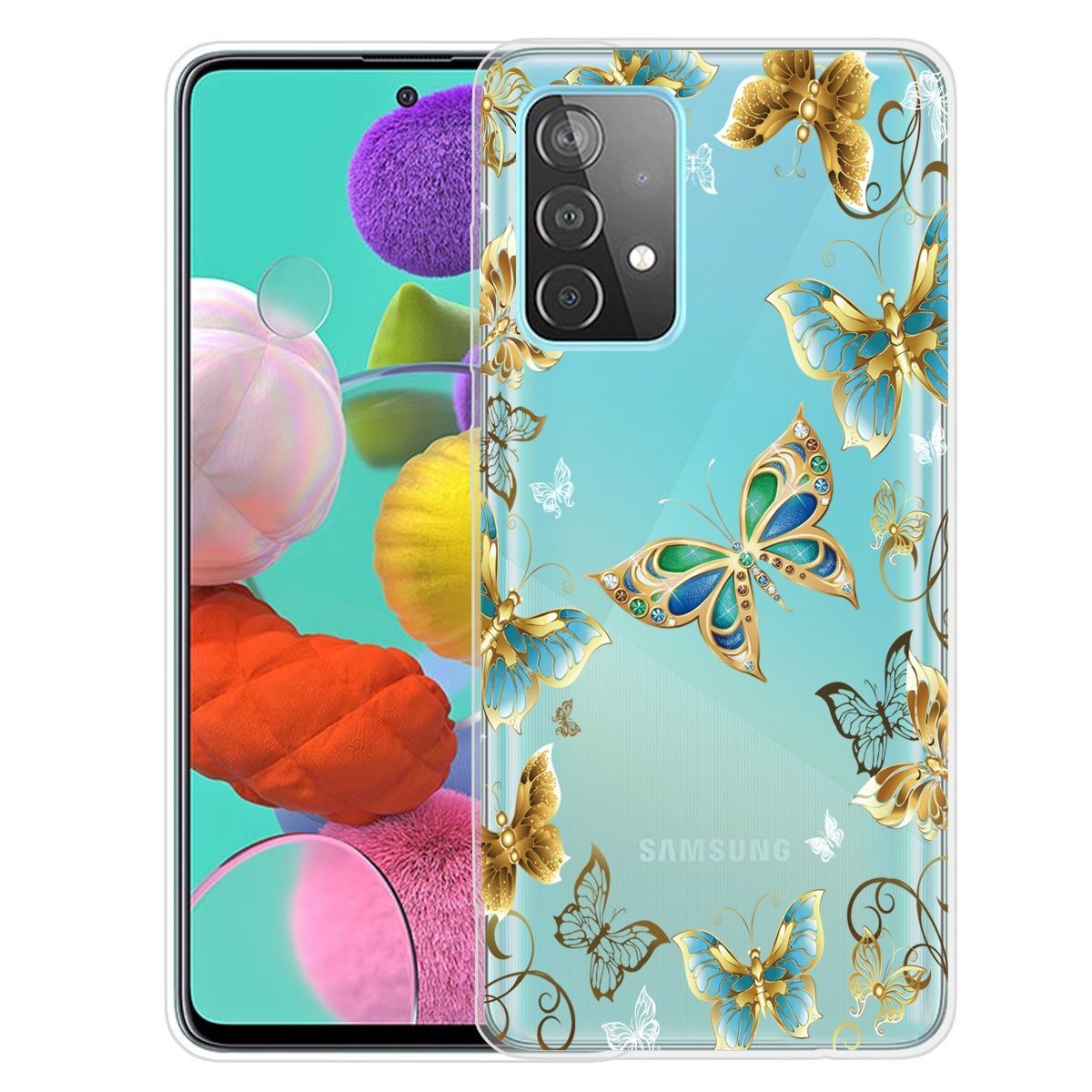 Pokrowiec König Design kompatybilny z Samsung Galaxy A72 5G - plastikowe, miękkie etui na telefon - przezroczyste etui na telefon
