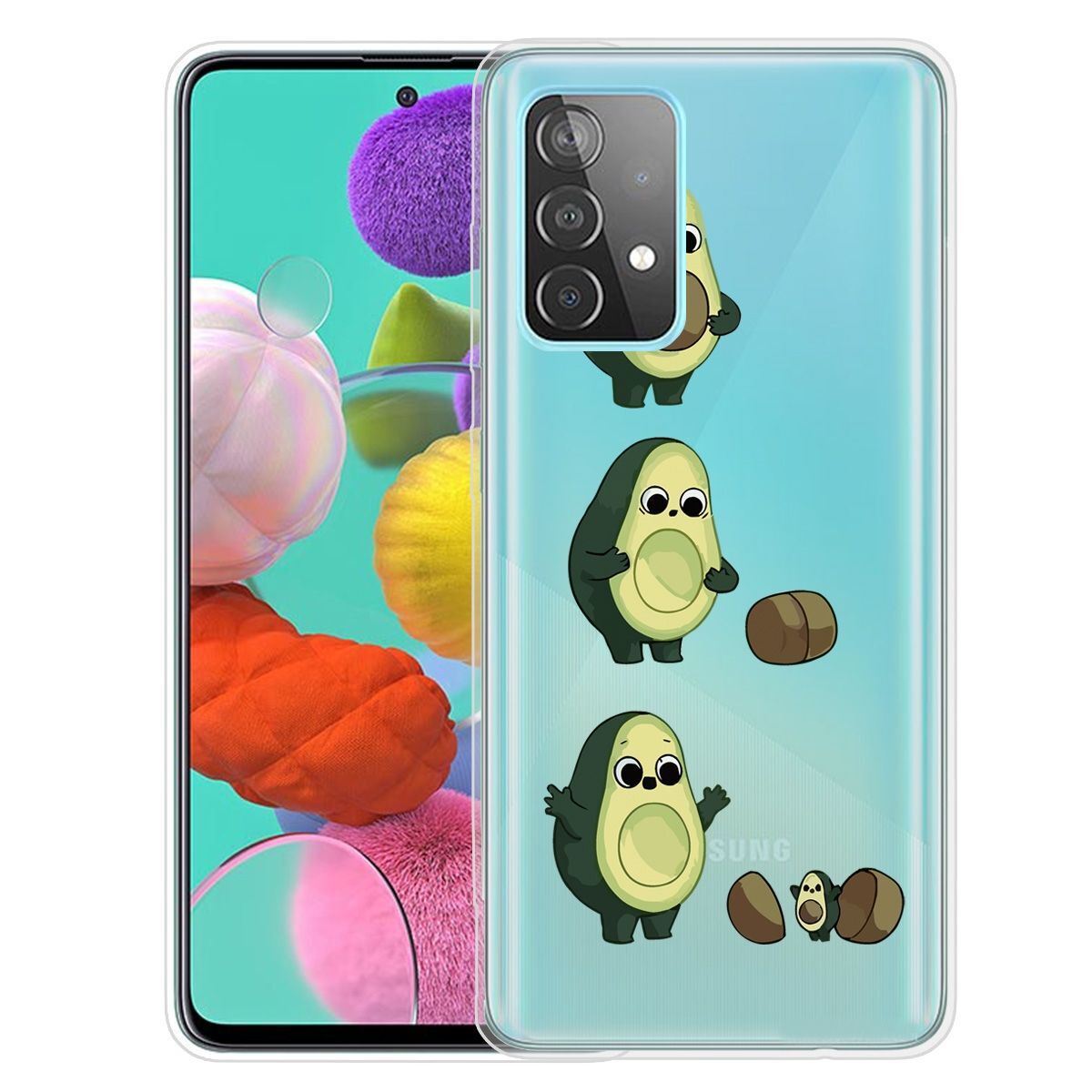 Pokrowiec König Design kompatybilny z Samsung Galaxy A72 5G - plastikowe, miękkie etui na telefon - przezroczyste etui na telefon