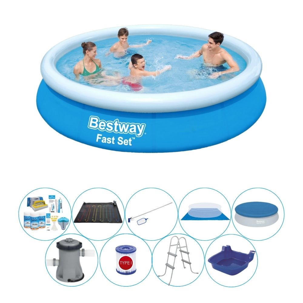 Bestway Fast Set 366x76 cm okrągły - Basen z akcesoriami