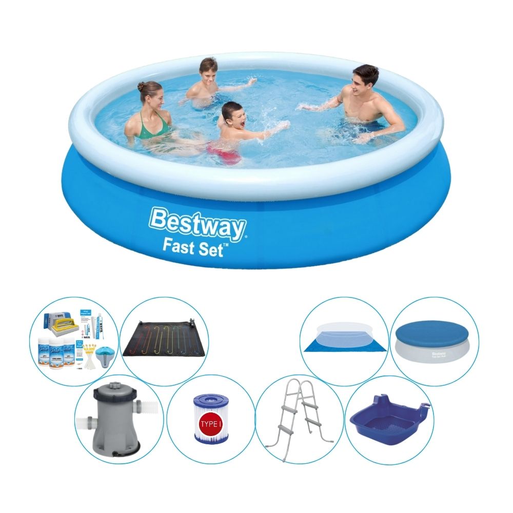 Bestway Fast Set 366x76 cm okrągły - Basen wraz z akcesoriami
