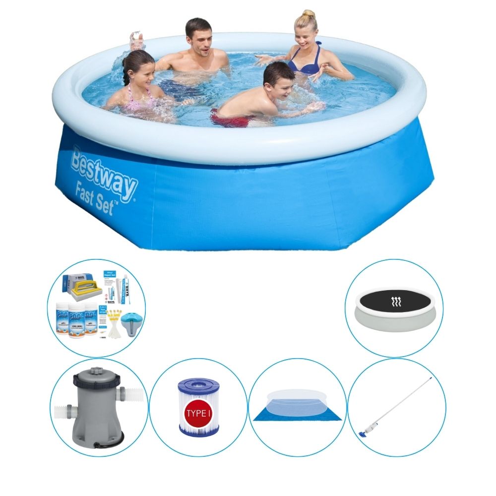 Super zestaw basenowy - Bestway Fast Set 244x66 cm Rund