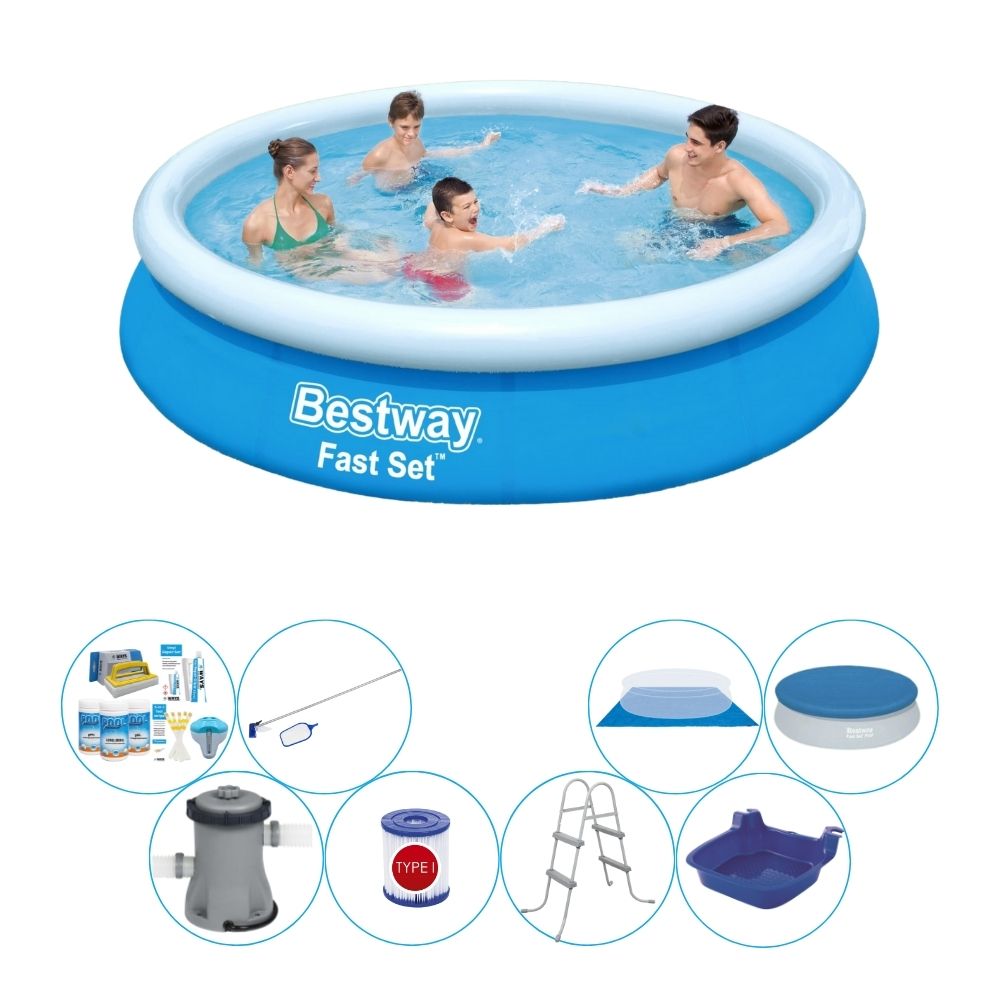 Basen Super Deal - Bestway Fast Set 366x76 cm Rund