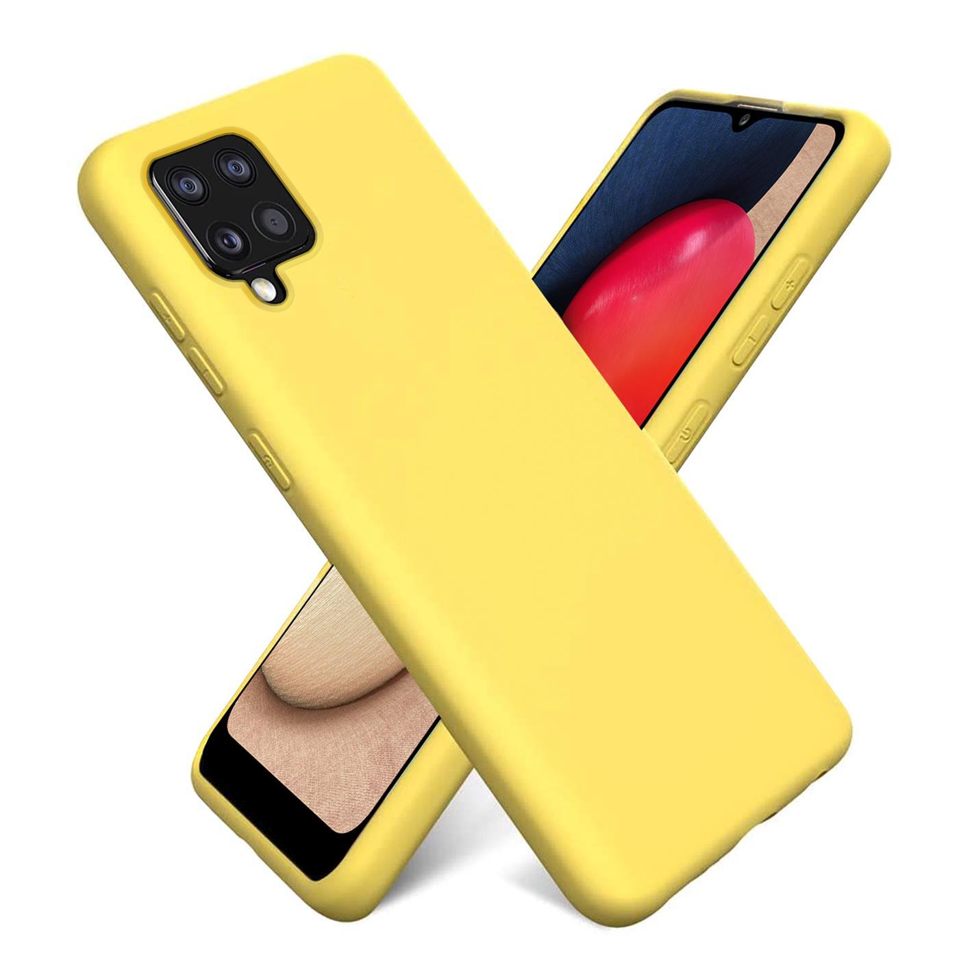 Etui na telefon komórkowy Samsung Galaxy A12 / M12 silikonowo-żelowe etui na telefon komórkowy, żółte