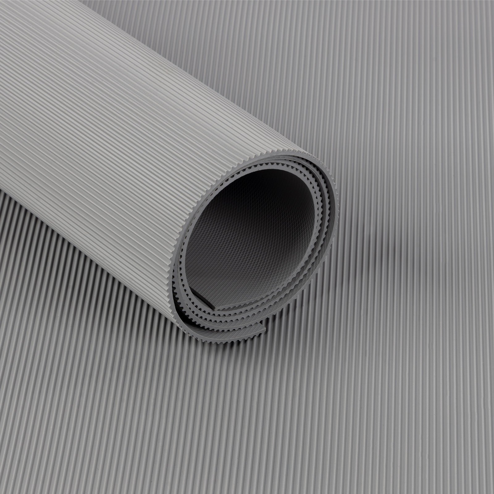 Bieżnik gumowy mini rib przycięty na wymiar szary 120x200 cm