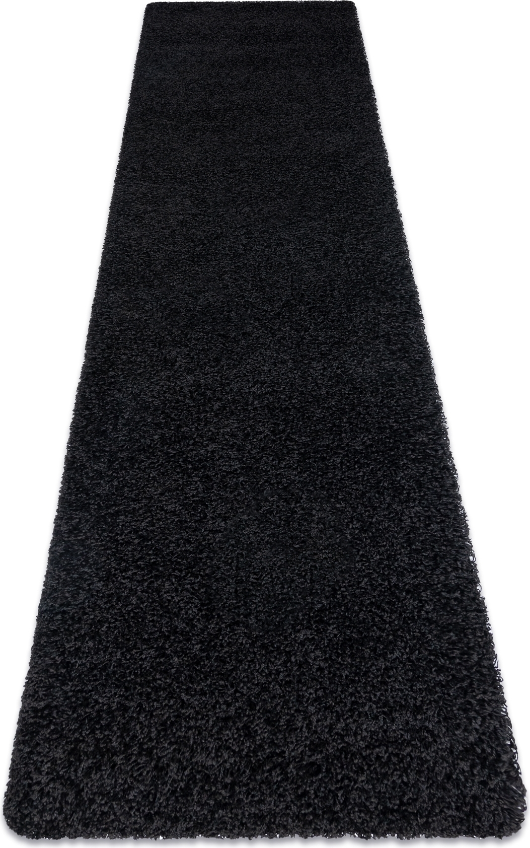 Dywan, Chodnik SOFFI shaggy 5cm - do kuchni, przedpokoju, na korytarz czarny 80x250 cm