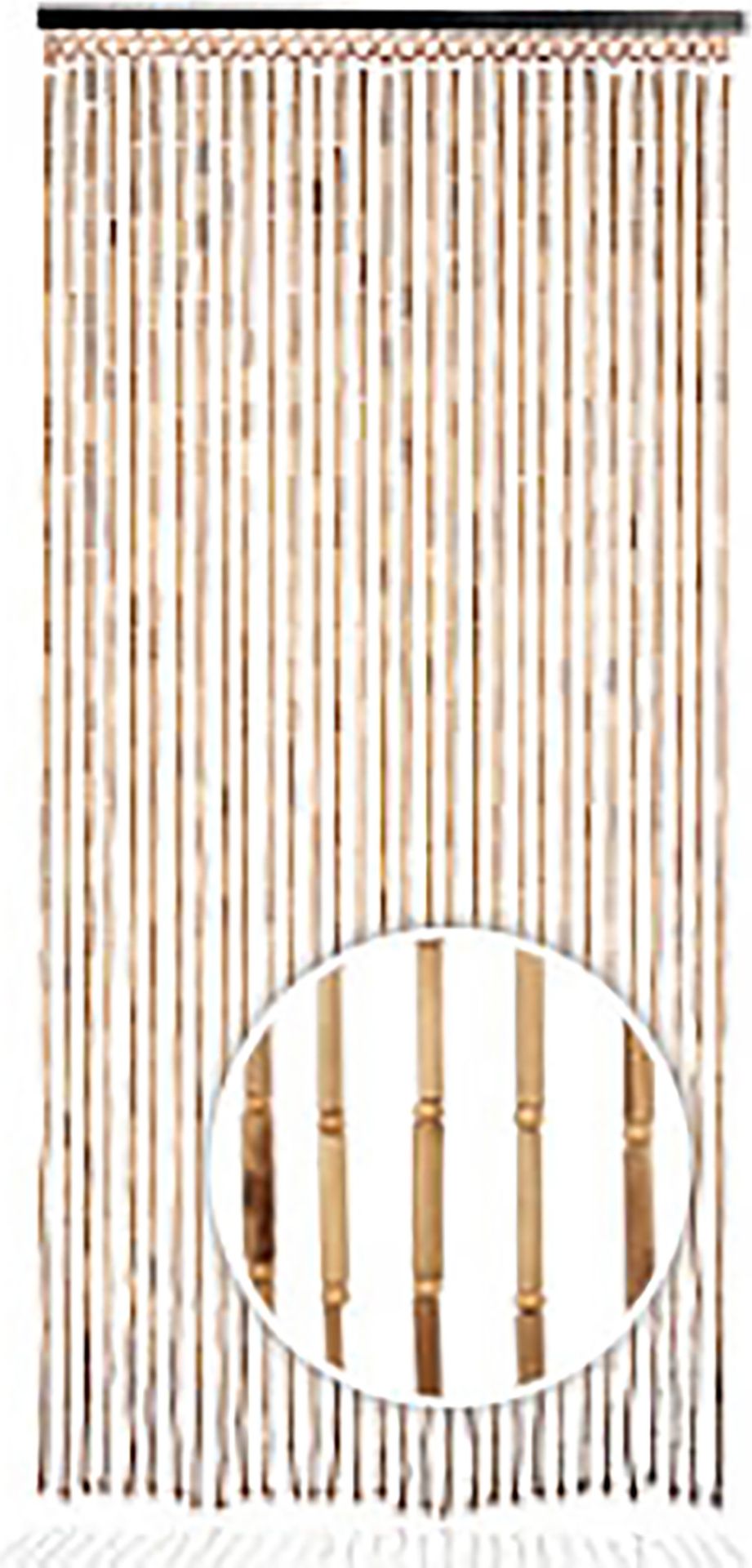 Kobolo bambusowa zasłona do drzwi BAMBOO -brązowa naturalna- zasłona dekoracyjna - 90x200 cm - prostokątna - salon