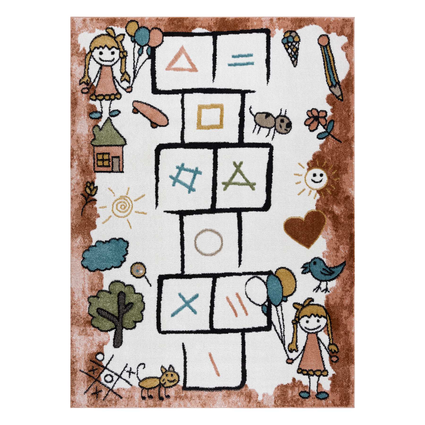 Dywan FUN Hop dla dzieci, Klasy, zwierzęta różowy 140x190 cm