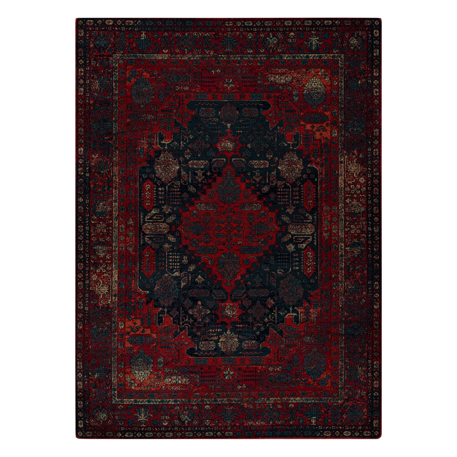 Dywan wełniany OMEGA HARUN navy czerwony 170x235 cm