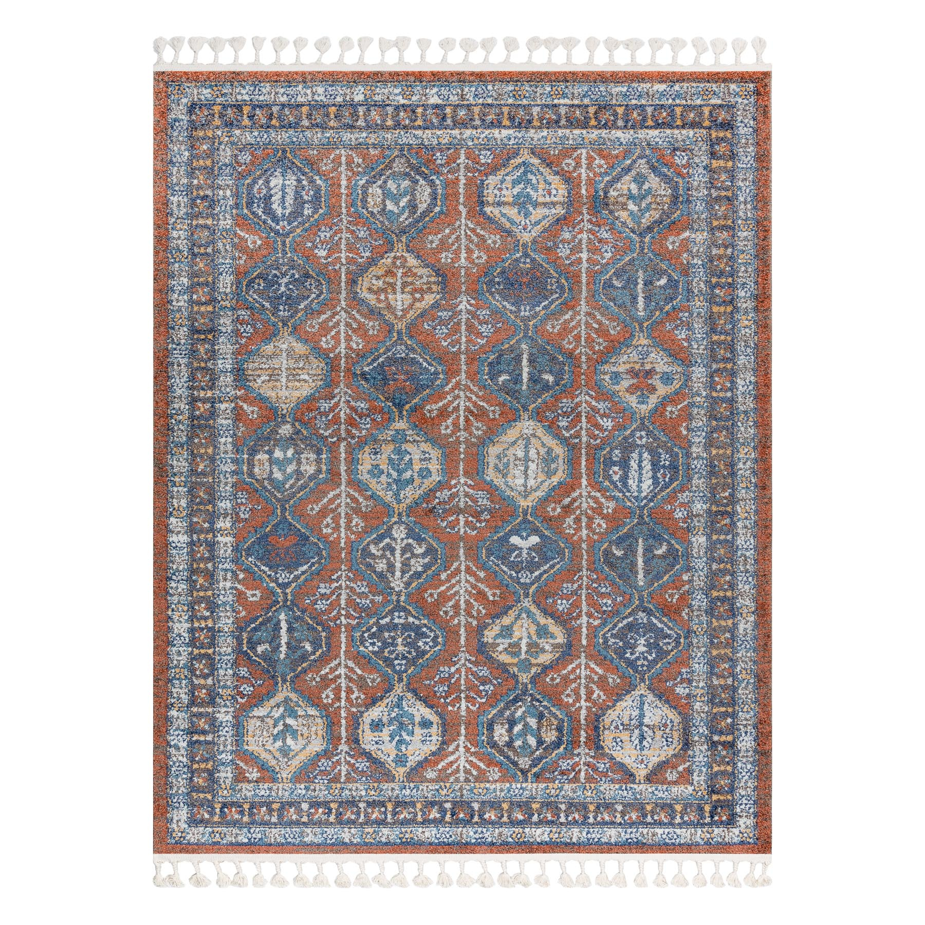 Dywan nowoczesny BELLE BG60A / róż Frędzle brązowy 80x150 cm