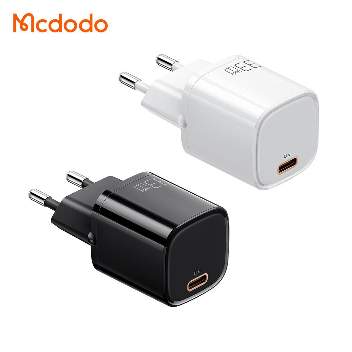 Szybka ładowarka Mcdodo 33W GaN PD Ładowarka ścienna Adapter połączenia typu C Szybka ładowarka Zasilacz do smartfonów Biały