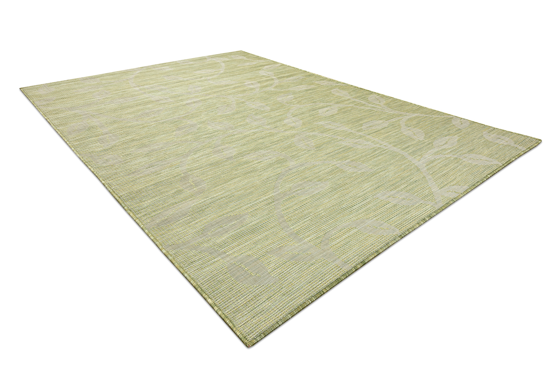 Dywan SZNURKOWY SIZAL płaskotkany PATIO 3045 liście / beż zielony 78x150 cm