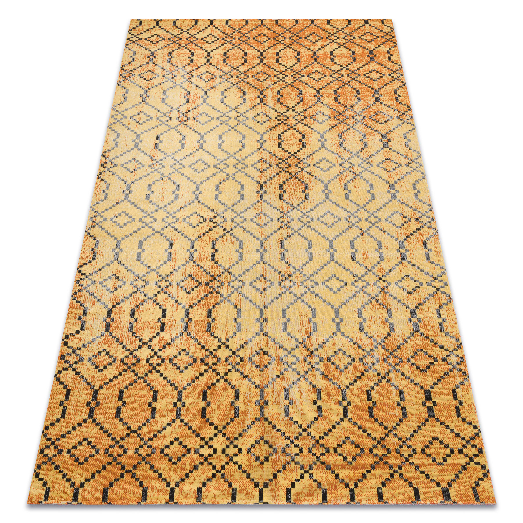 Dywan nowoczesny MUNDO D5751 glamour outdoor pomarańcz / czarny pomarańczowy 180x270 cm