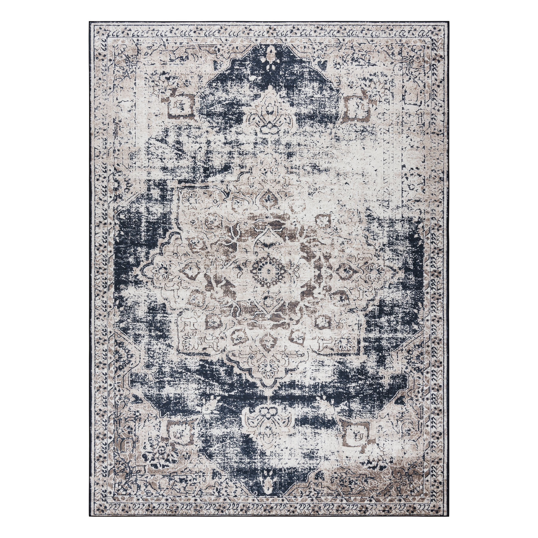 Dywan do prania ANDRE 1090 Ornament, vintage antypoślizgowy - beż beżowy 120x170 cm