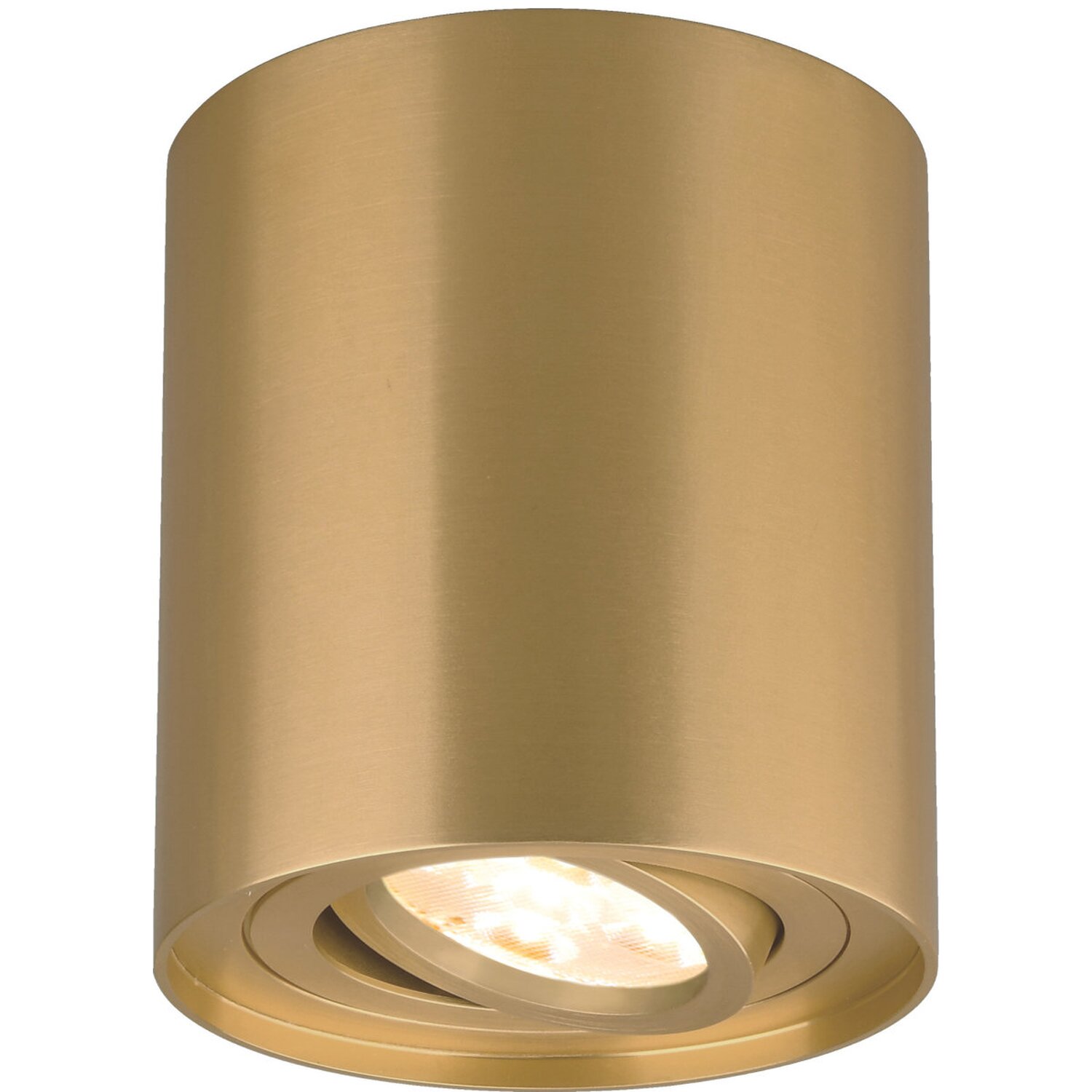 Lampa sufitowa GAMA-SS Reflektor natynkowy Oprawa natynkowa 96x96mm Reflektor obrotowy 45° Okrągły Złoty z aluminium z gniazdem GU10