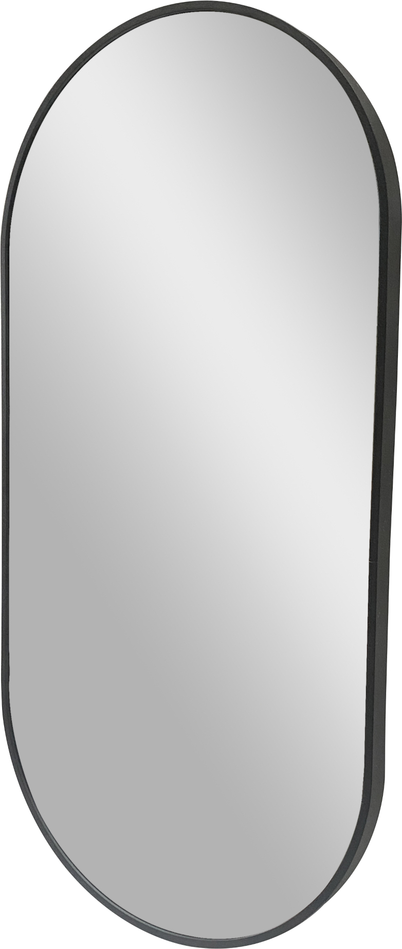 Lustro ścienne Corato 40x80cm lustro łazienkowe lustro łazienkowe lustro do makijażu lustro wiszące eliptyczny kształt montaż ścienny czarny