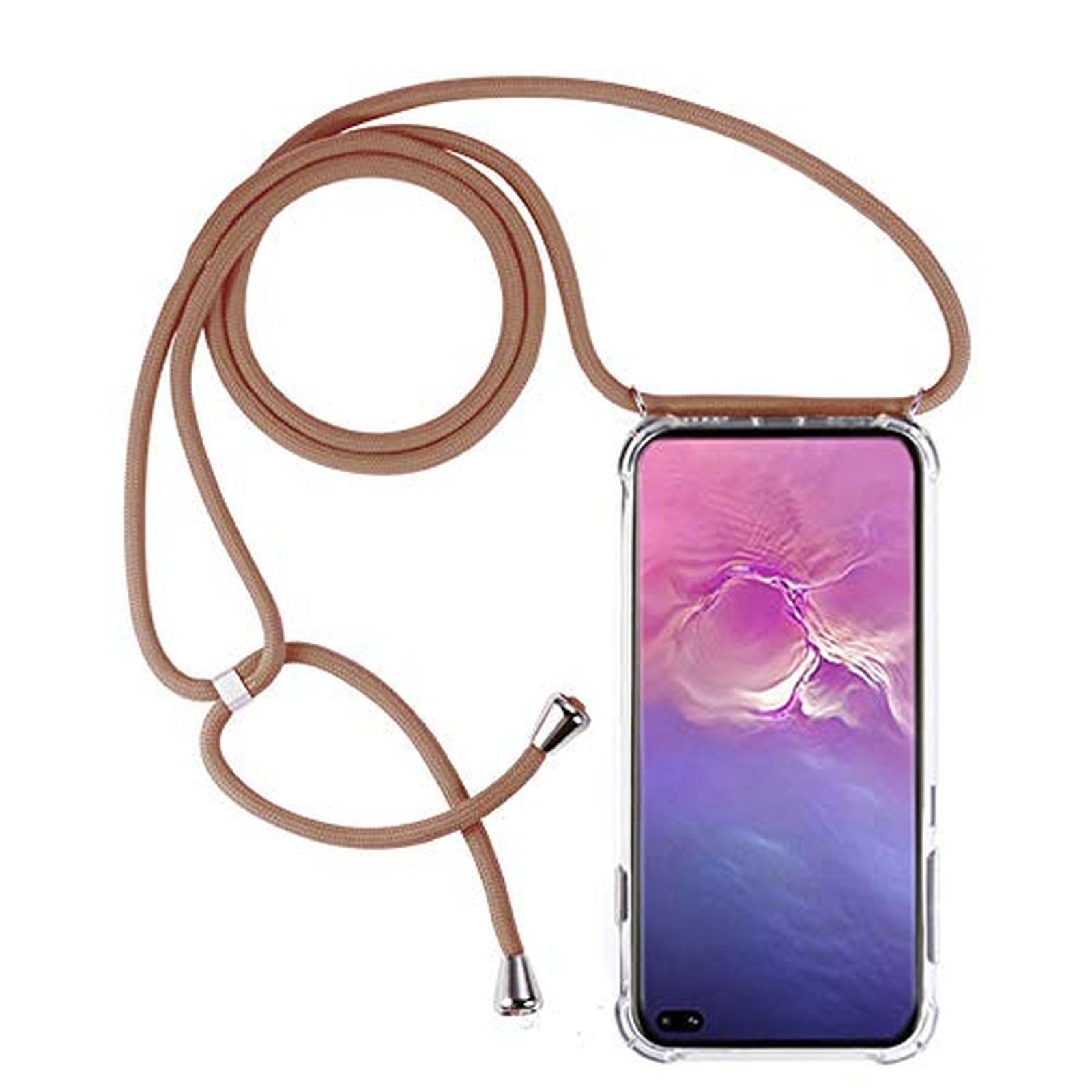 Pokrowiec z łańcuszkiem na telefon komórkowy Samsung Galaxy S20 6,2 cala o regulowanej długości Smukłe etui ochronne Zderzak Zewnętrzne etui na telefon komórkowy wykonane z TPU Odporne na wstrząsy Dodatkowa ochrona Lekki