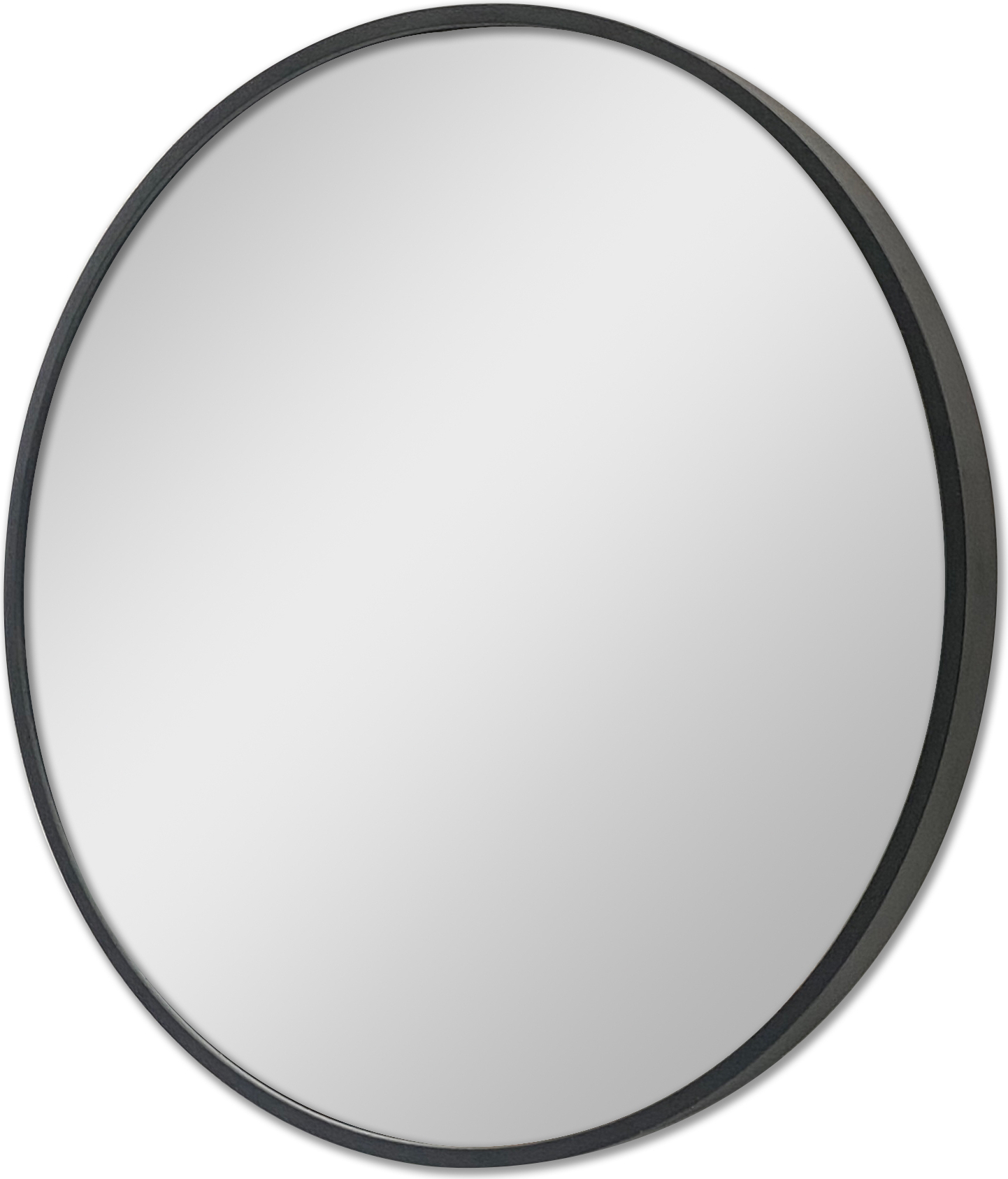 Lustro ścienne Modugno 50 cm lustro łazienkowe lustro łazienkowe lustro do makijażu lustro wiszące lustro okrągłe rama aluminiowa montaż ścienny czarny