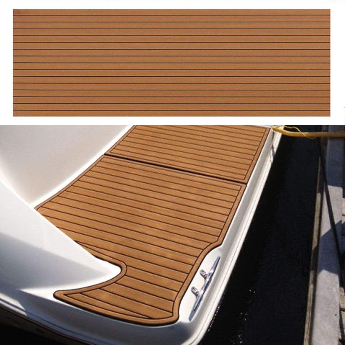 Wykładzina podłogowa Eva z pianki tekowej do łodzi, 300x90cm 6mm mata antypoślizgowa Samoprzylepna mata do łodzi Pokład do łodzi jachty łodzie motorowe