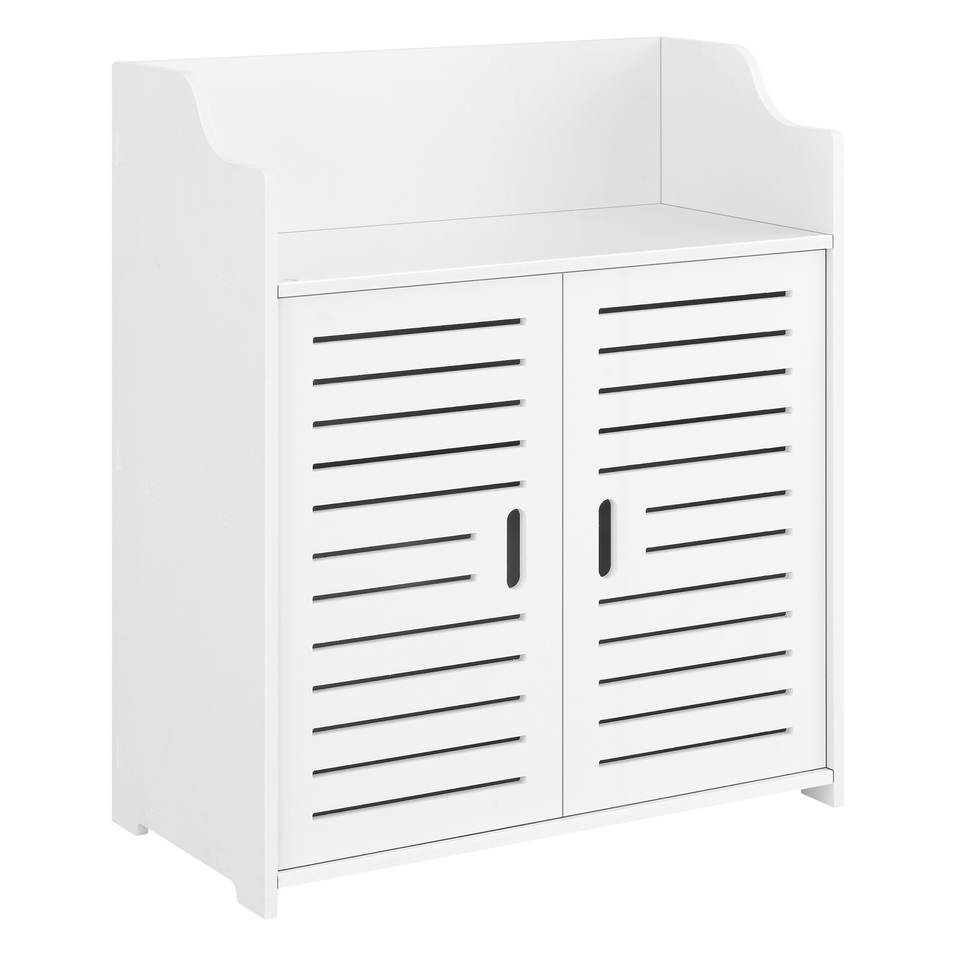 Szafka łazienkowa Trosa 72 x 60 x 32 cm Szafka łazienkowa Szafka wisząca Szafka do przechowywania Szafka boczna WPC Biały [en.casa]