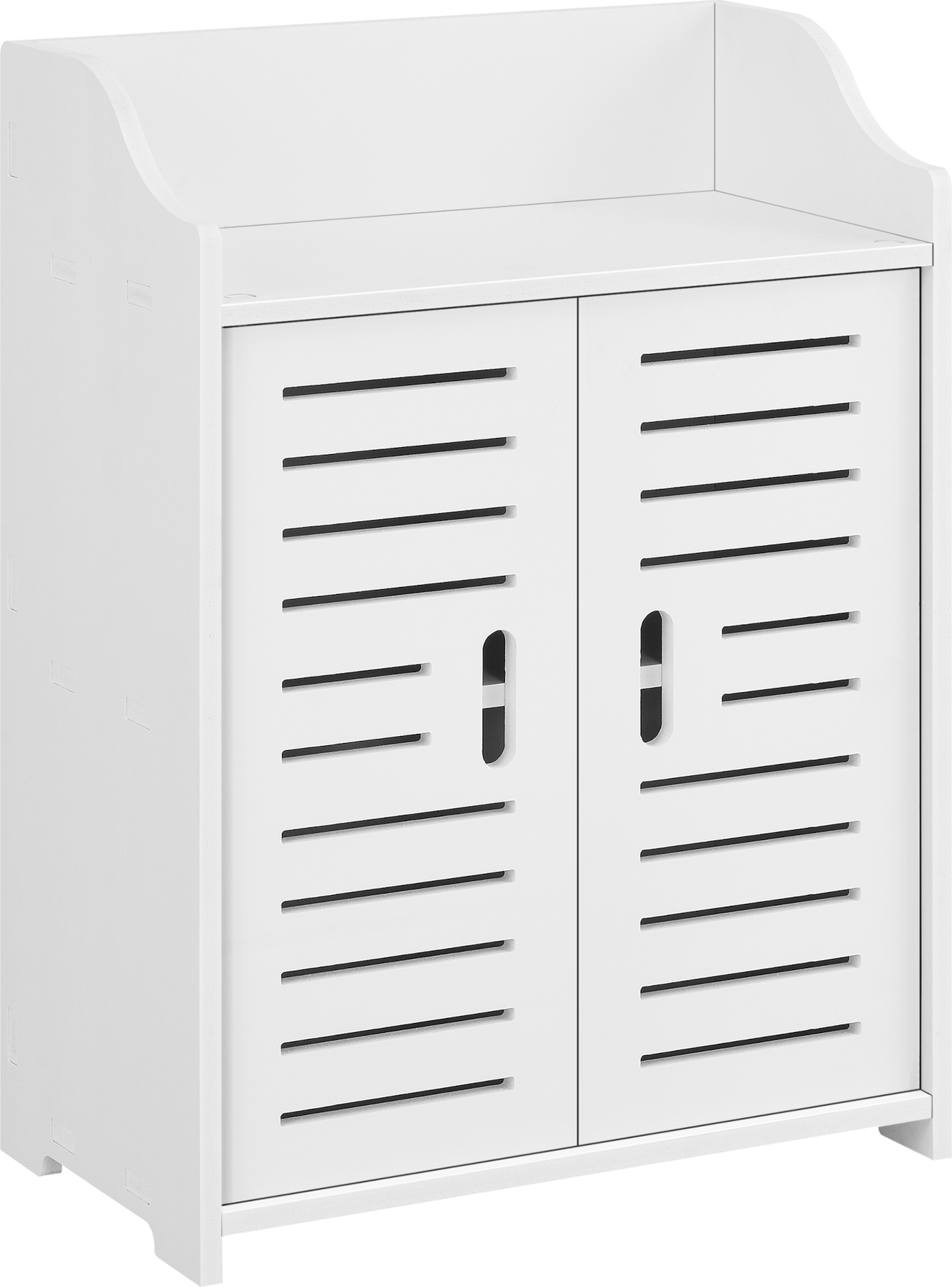 Szafka łazienkowa Trosa 62 x 45 x 25 cm Szafka łazienkowa Szafka wisząca Szafka do przechowywania Szafka boczna WPC Biały [en.casa]