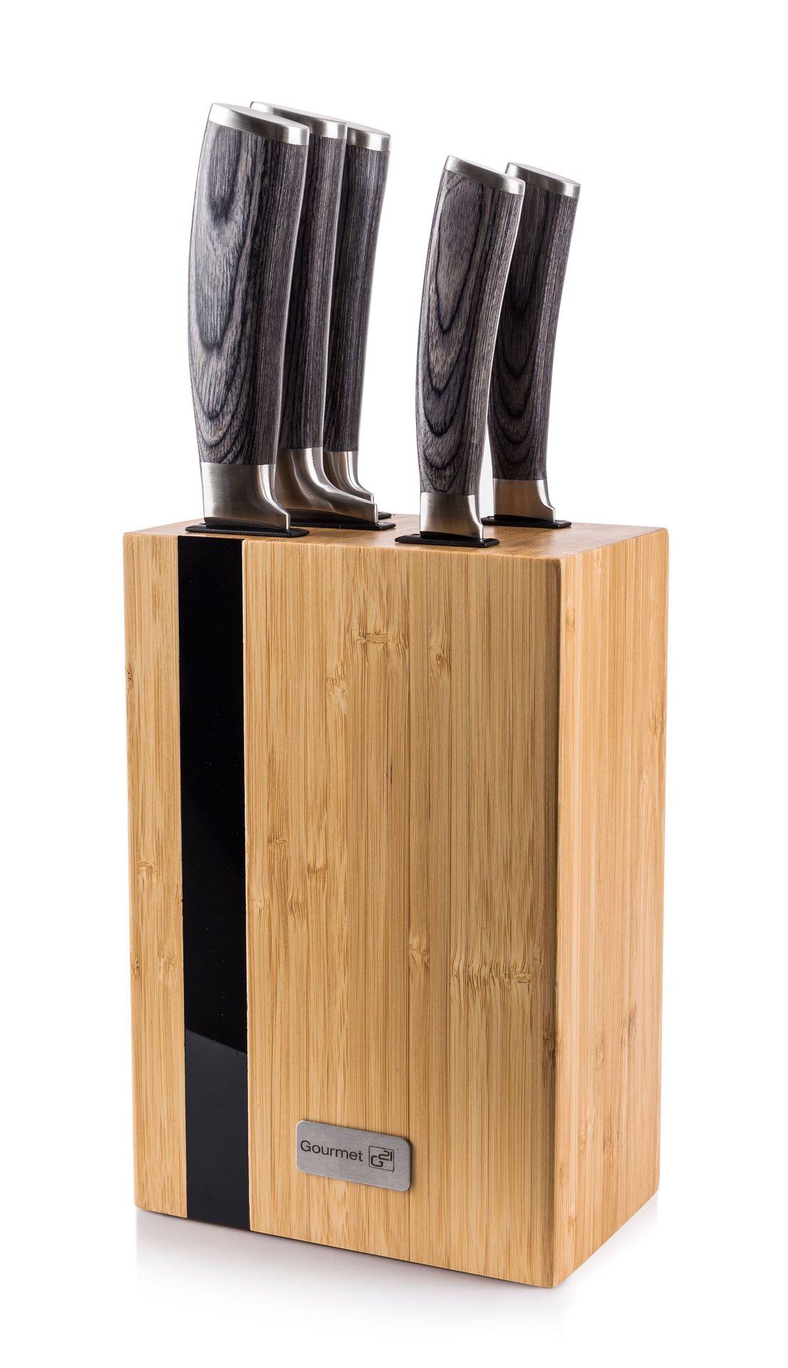 G21 G21 Gourmet Rustic zestaw noży 5 szt. + bambusowy blok G21-6002237