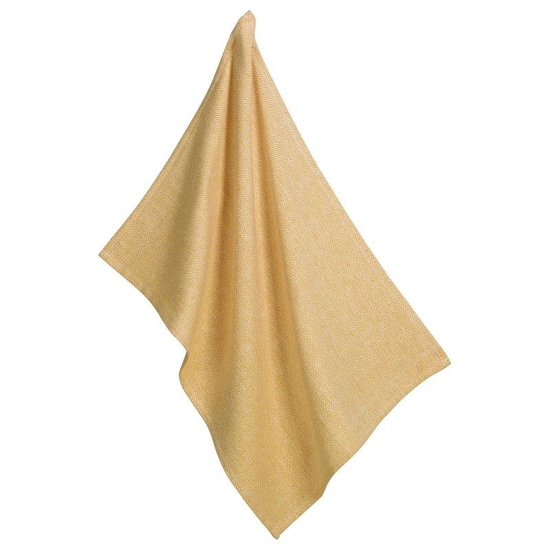 KELA Ręcznik do naczyń Svea 70x50 cm curry żółty wzór KL-12799