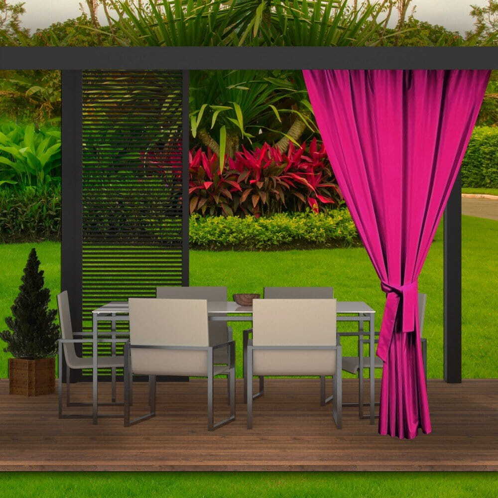 Zasłona ogrodowa 155x240cm różowa 1 szt zasłona zewnętrzna wodoodporna zasłona na taras balkon zasłona do ogrodu zasłona na zewnątrz