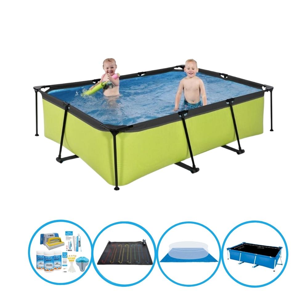 Basen EXIT Lime - Basen ramowy 220x150x60 cm - oferta łączona