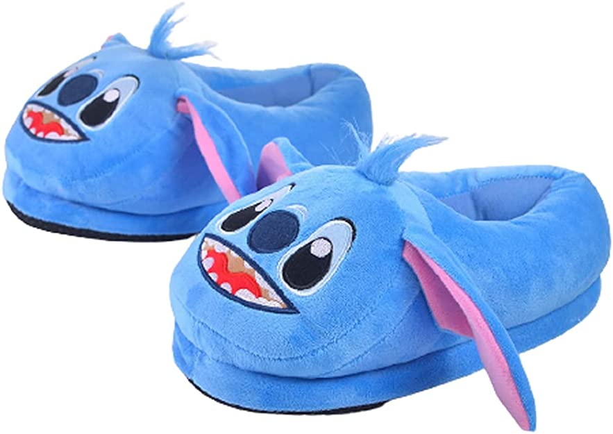 Pluszowe kapcie Zolta - Kapcie damskie ze zwierzętami - Puszyste przytulne kapcie - Zabawne ciepłe kapcie na zimę - JEDEN ROZMIAR 36-41 - Stitch