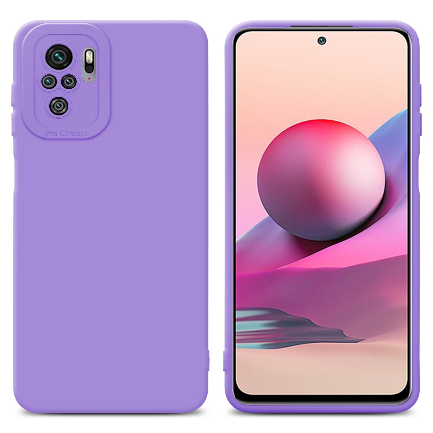 Cadorabo Etui do Xiaomi RedMi NOTE 10 4G / RedMi NOTE 10S Etui ochronne z fioletowego silikonu TPU Etui na telefon komórkowy