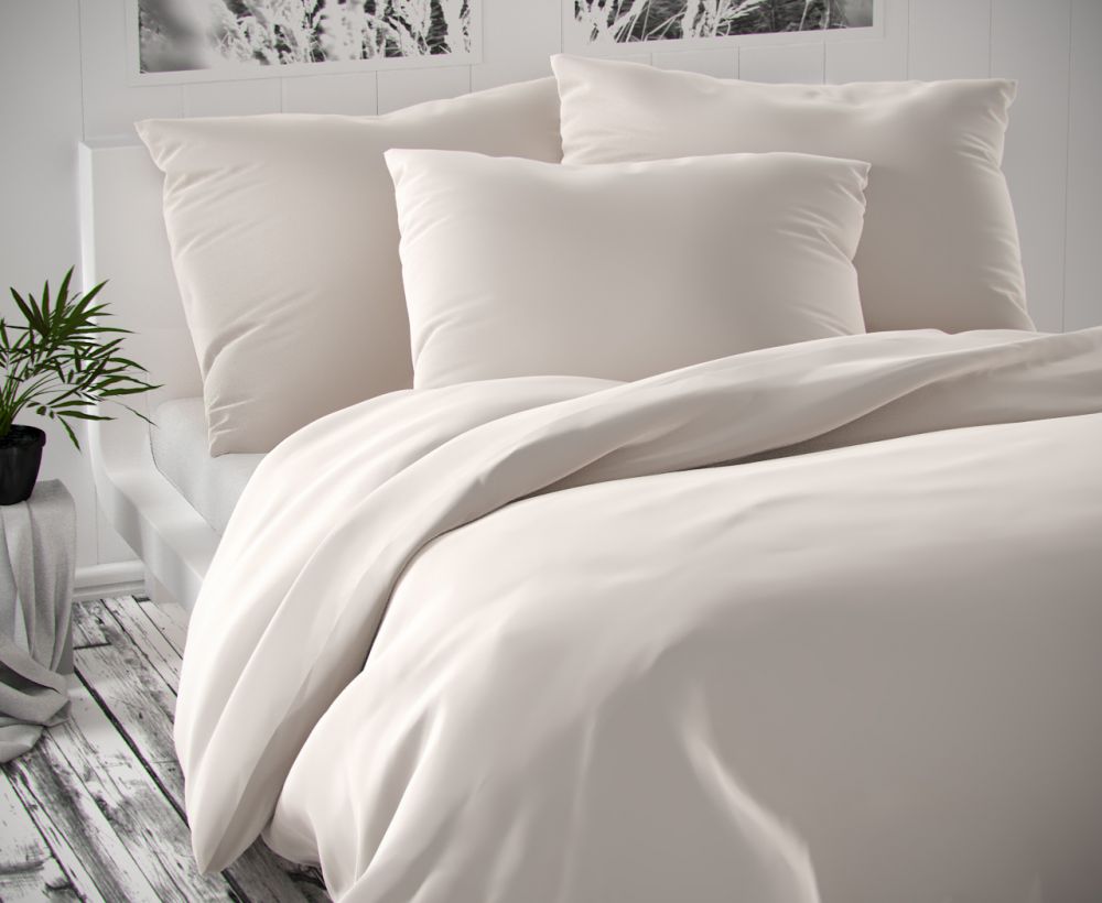 Kvalitex pościel satynowa Luxury Collection biała 200x220 2x70x90