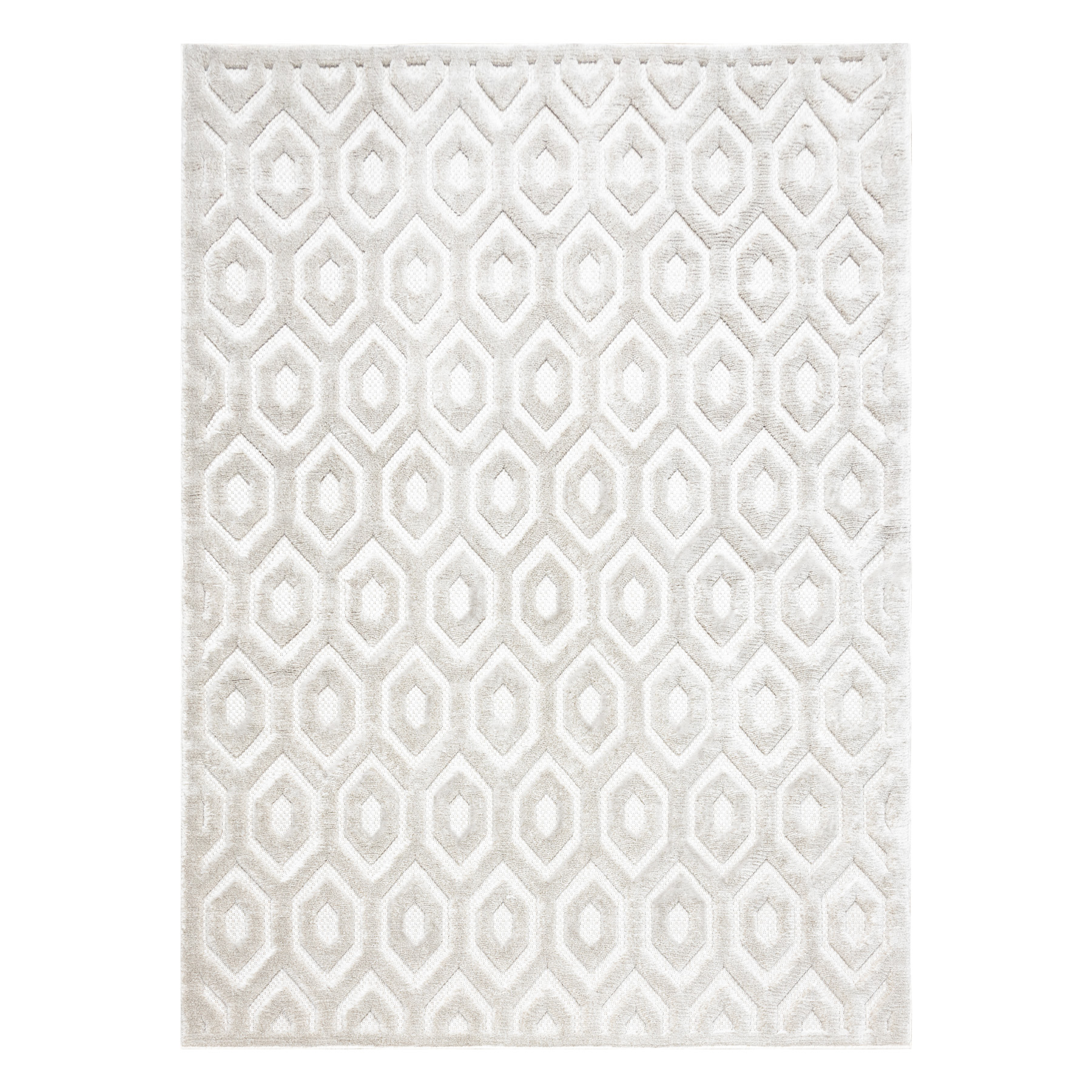 Dywan SANTO SZNURKOWY SIZAL 58380 Heksagon, sześciokąt beż beżowy 200x290 cm