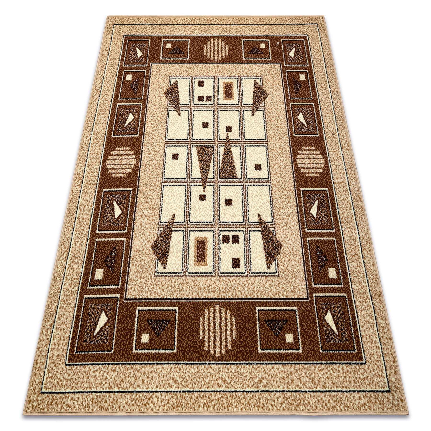 Dywan BCF Morad DZETA geometryczny, klasyczny - beż beżowy 140x200 cm