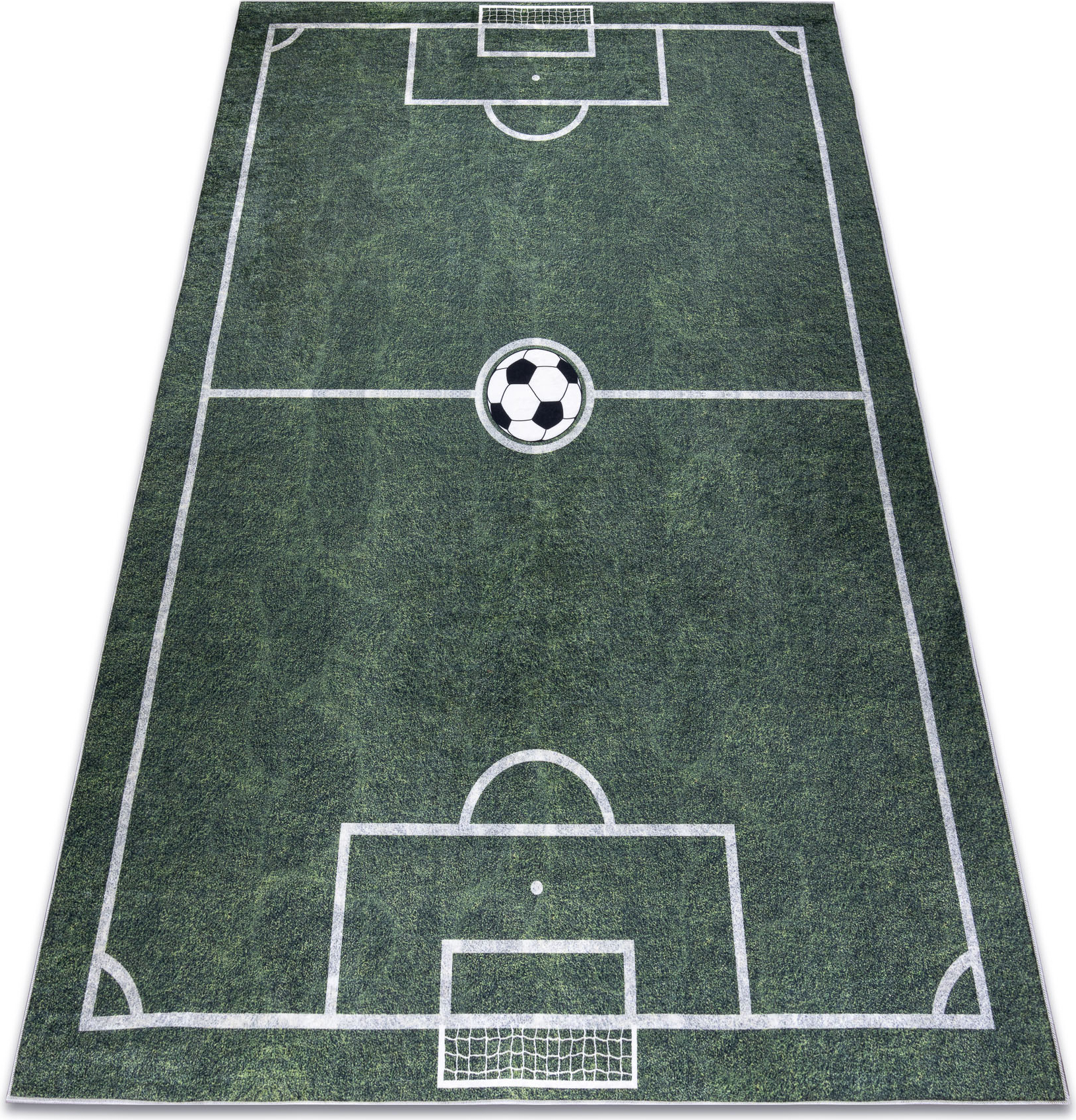 Dywan do prania BAMBINO 2138 Boisko, piłka nożna dla dzieci antypoślizgowy - zielony 140x190 cm