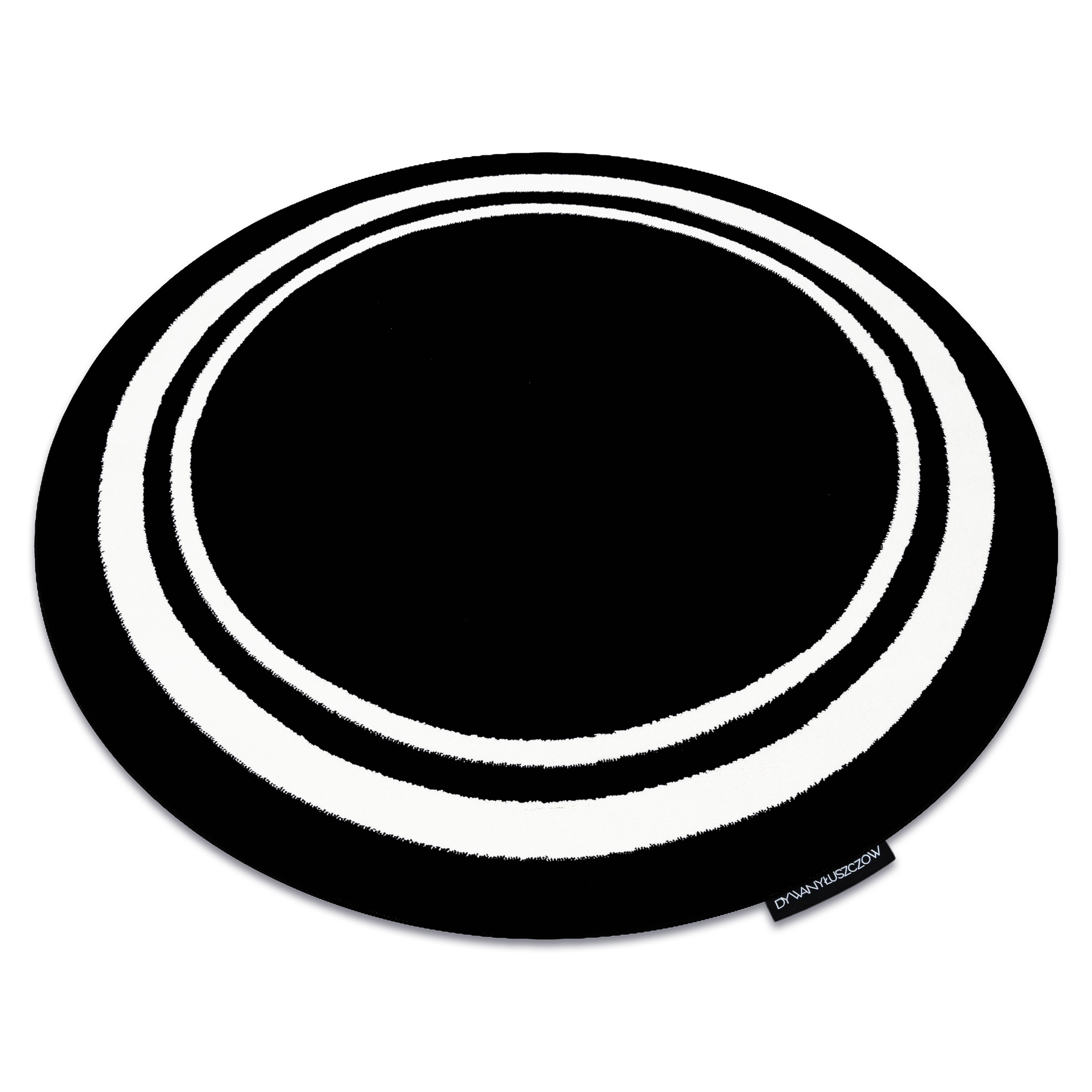 Dywan HAMPTON Border koło ramka czarny koło 160 cm