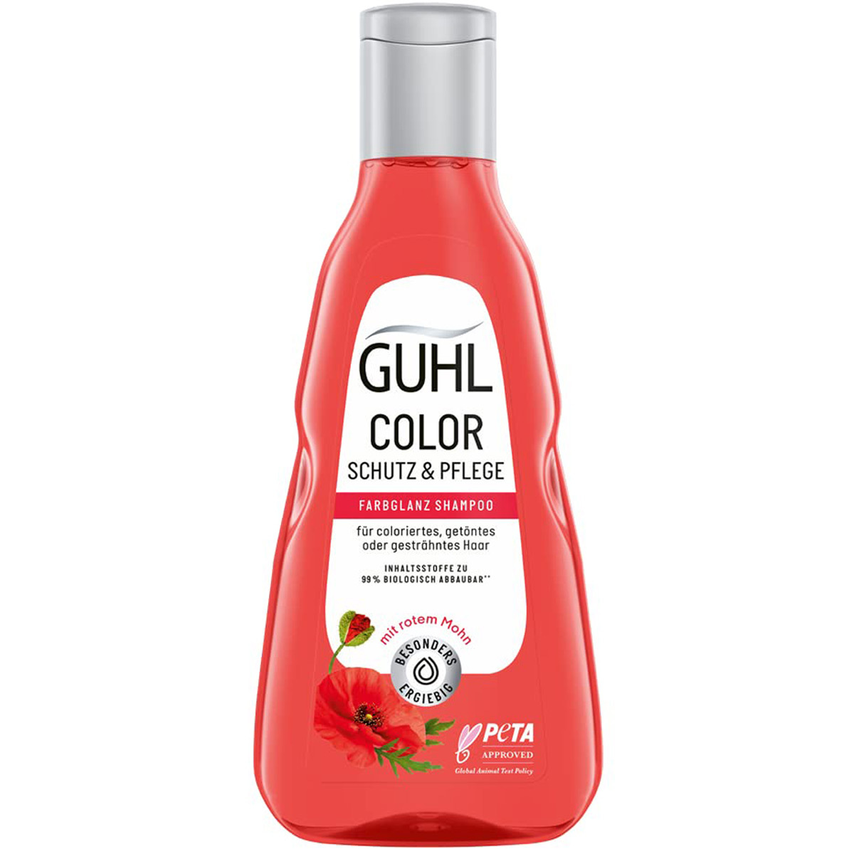 Guhl Ochrona i Pielęgnacja Koloru Szampon nabłyszczający z czerwonym makiem 250ml