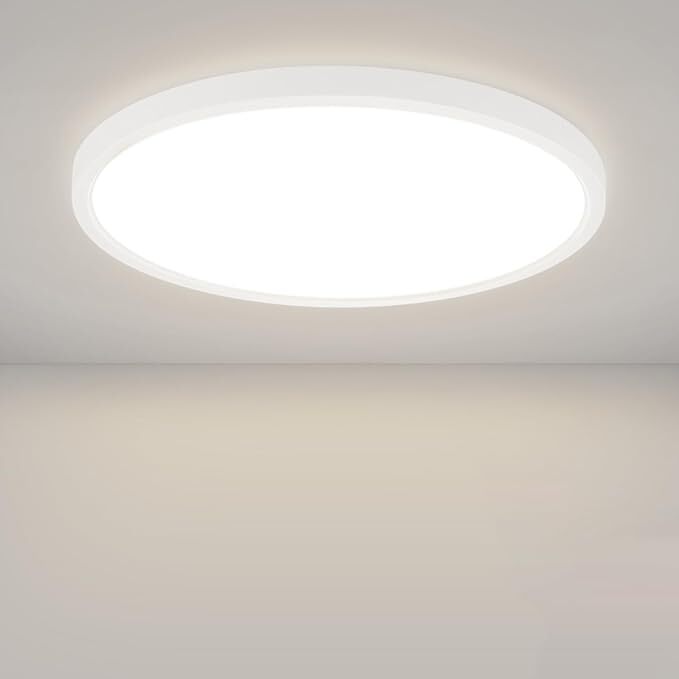 ZMH LED lampa sufitowa biała płaska lampa sufitowa IP44 wodoodporna 22cm neutralna biała 15W lampa sufitowa do łazienki sypialni kuchni przedpokoju