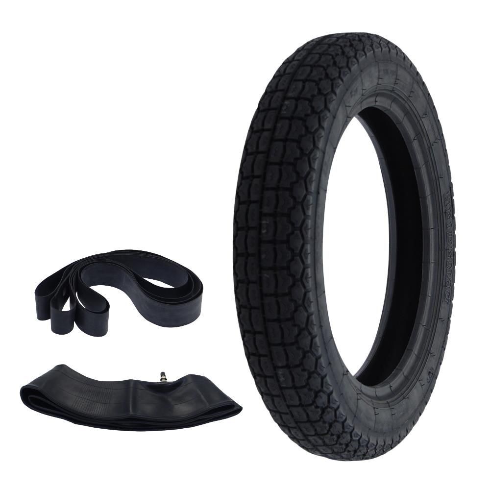 Opona do skutera Heidenau K38 Classic + dętka + taśma na felgę 3.00-12 47J TT - blokowy wzór bieżnika
