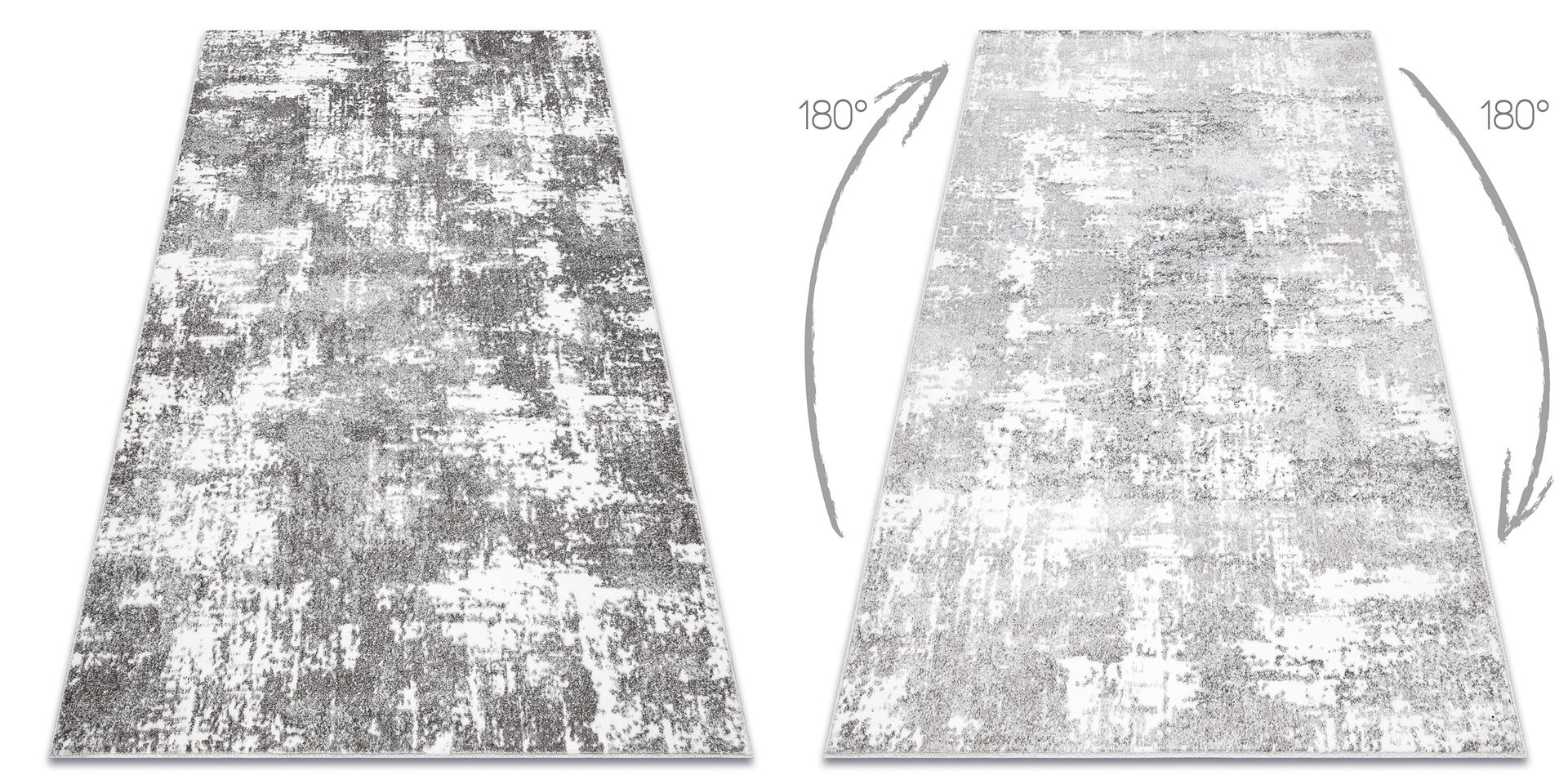 Dywan MATEO 8038/644 Nowoczesny vintage, przecierany - strukturalny szary 240x330 cm