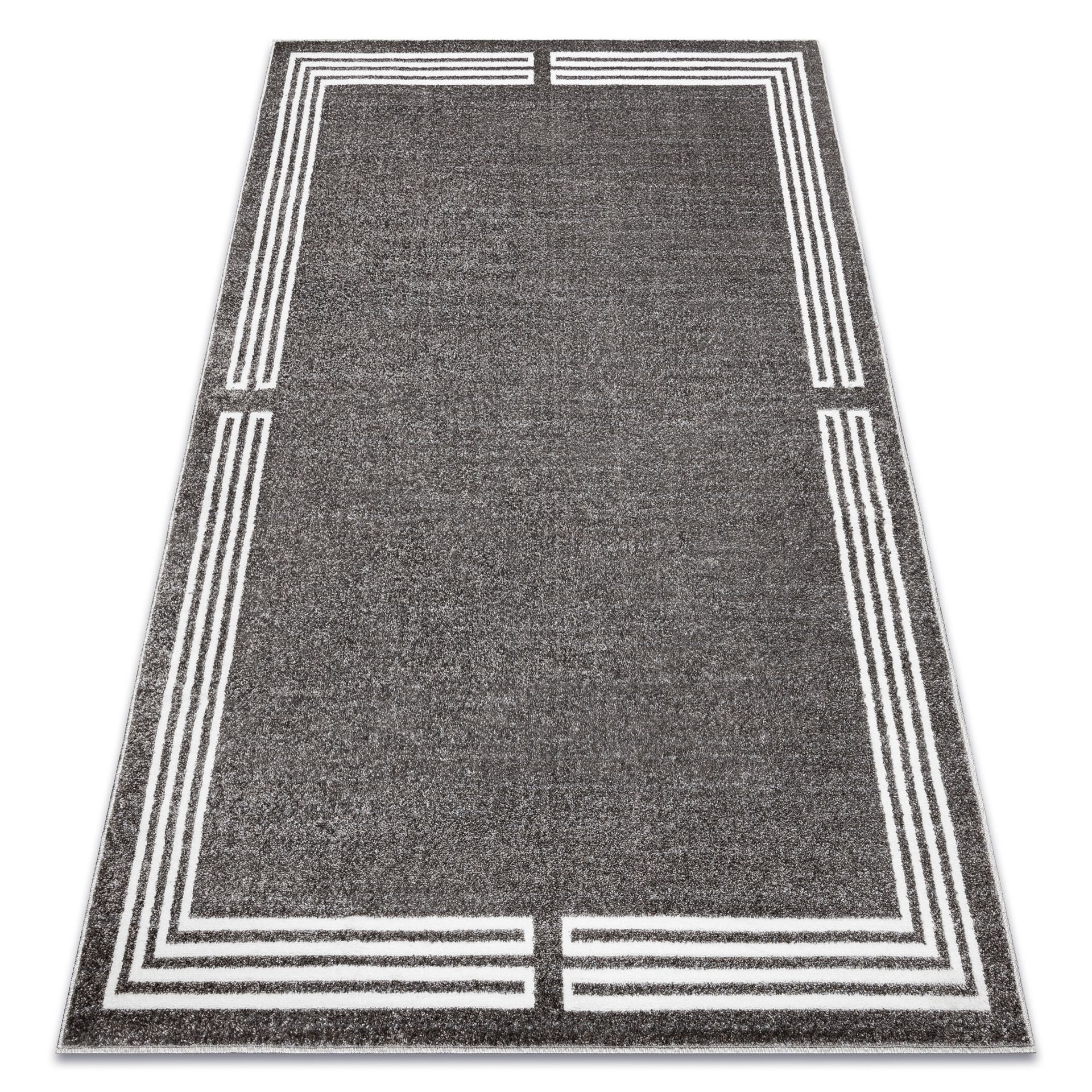 Dywan MATEO 8034/644 Nowoczesny ramka - strukturalny szary 160x220 cm
